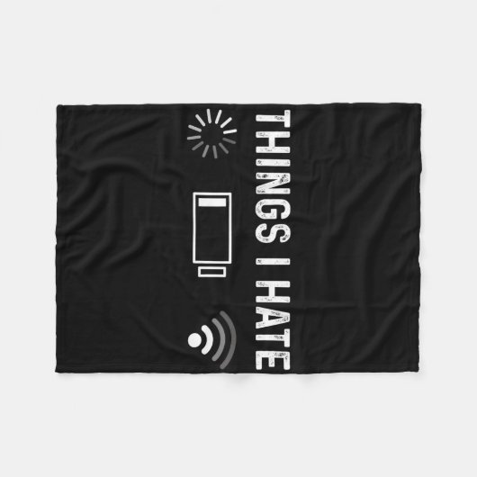 Funny Programmer Things I Hate Gamer  Fleecedecke (Vorderseite (Horizontal))