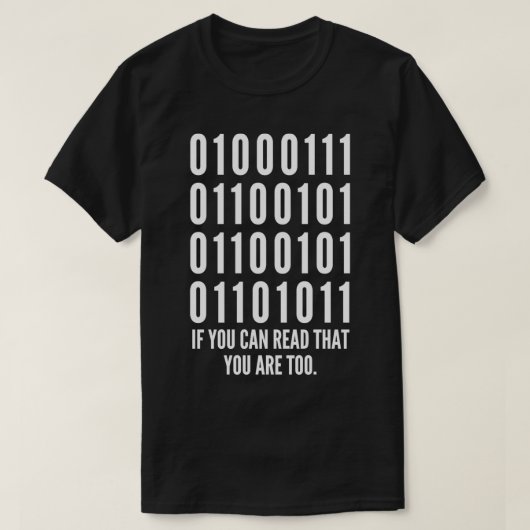 Funny Programming Binary Code Joke Geek Nerd Progr T-Shirt (Design vorne)