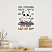 Funny Programming Cat Meme - "I Are Programing" Poster (Küche)