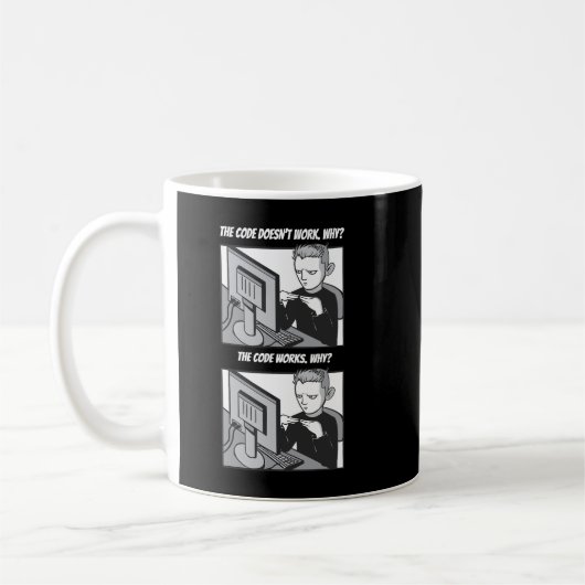 Funny Programming Meme Kaffeetasse (Links)