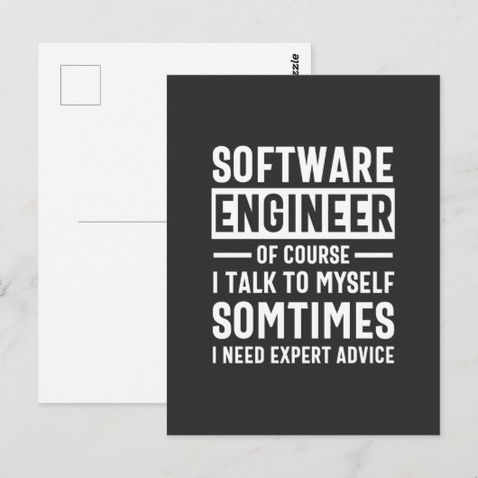 Funny Programming Software Engineer Gift Postkarte (Vorne/Hinten)