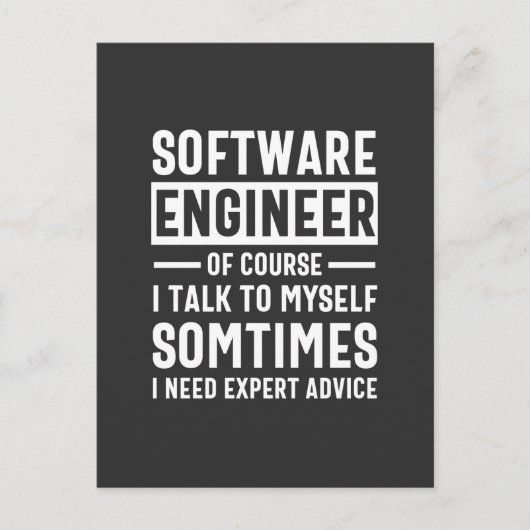 Funny Programming Software Engineer Gift Postkarte (Vorderseite)