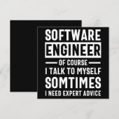 Funny Programming Software Engineer Gift Save The Date (Vorne/Hinten)