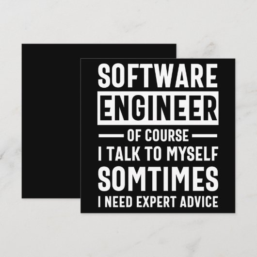 Funny Programming Software Engineer Gift Save The Date (Vorne/Hinten)