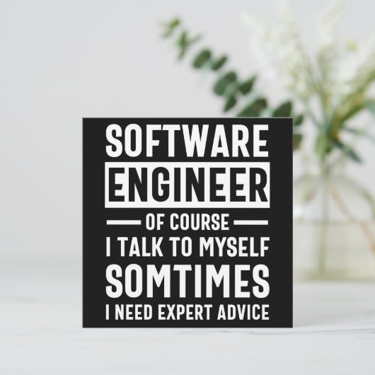 Funny Programming Software Engineer Gift Save The Date (Stehend Vorderseite)