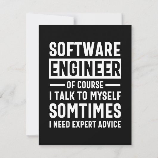 Funny Programming Software Engineer Gift Save The Date (Vorderseite)
