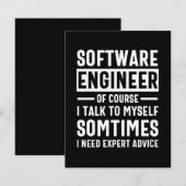 Funny Programming Software Engineer Gift Save The Date (Vorne/Hinten)