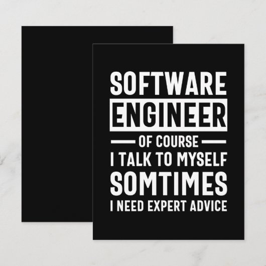 Funny Programming Software Engineer Gift Save The Date (Vorne/Hinten)