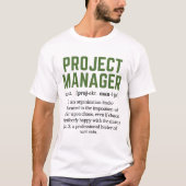 Funny Project Manager Wörterbuchdefinition, Spaß T-Shirt (Vorderseite)