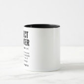 Funny Project Manager Wörterbuchdefinition, Spaß Tasse (Zentrum)