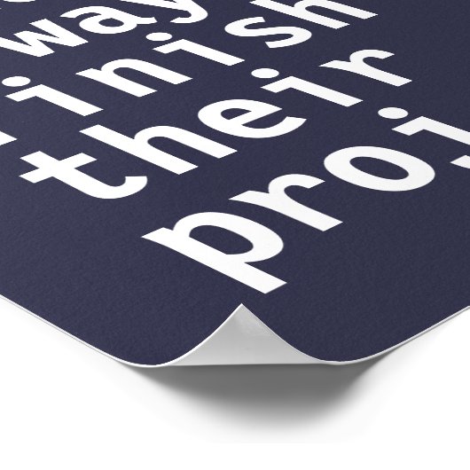 Funny Project Managers Zitat Cruel Misquote PMO Poster (Ecke)