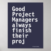 Funny Project Managers Zitat Cruel Misquote PMO Poster (Vorne)