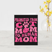 Funny Promoted New Born Promoted From Cat Mom To H Karte (Gelbe Blume)