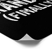 Funny Promoted To Grandpa Finally Pregnancy Announ Poster (Ecke)