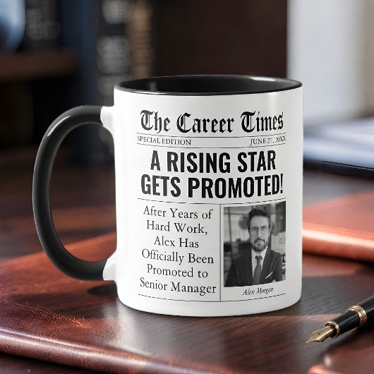 Funny Promotion Gift Custom Newspaper Headline Tasse