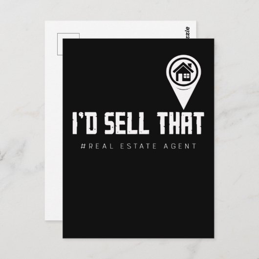 Funny Property Broker Fun Real Anwesen Agent Postkarte (Vorne/Hinten)