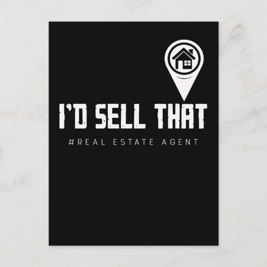 Funny Property Broker Fun Real Anwesen Agent Postkarte (Vorderseite)
