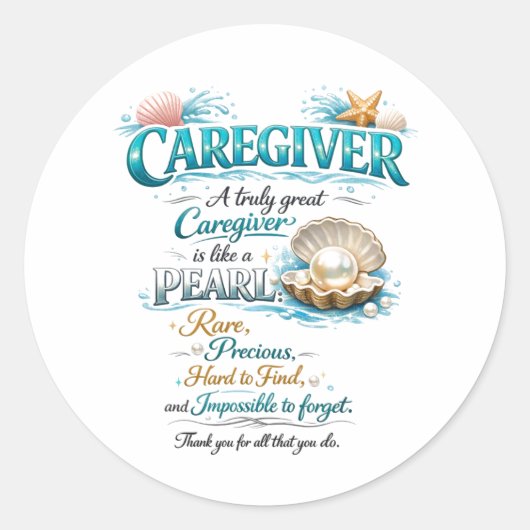 Funny Property Caregiver | Happy Caregiver Day Runder Aufkleber (Vorderseite)