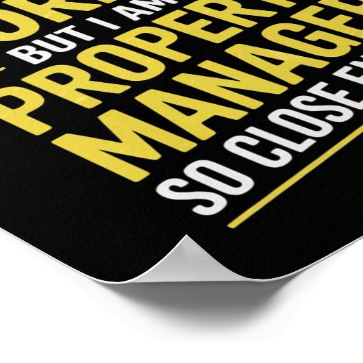 Funny Property Manager Wall Art - Ich bin kein Mir Poster (Ecke)