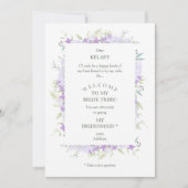 Funny Proposal Photo Bridesmaid Purple Wildflowers (Vorderseite)