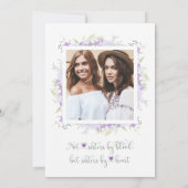 Funny Proposal Photo Bridesmaid Purple Wildflowers (Rückseite)
