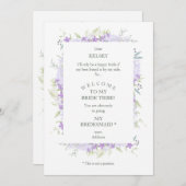Funny Proposal Photo Bridesmaid Purple Wildflowers (Vorne/Hinten)