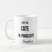 Funny prosecutor lawyer typography kaffeetasse (Links)