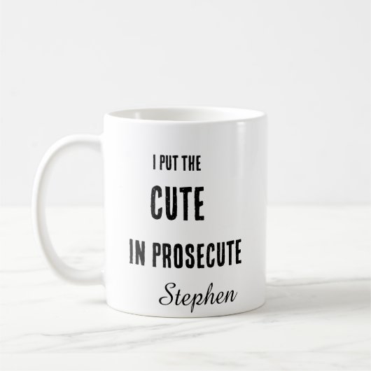 Funny prosecutor lawyer typography  kaffeetasse (Links)