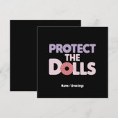 Funny Protect the Dollars: Trans Women Solidarity Einladung (Vorne/Hinten)