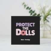 Funny Protect the Dollars: Trans Women Solidarity Einladung (Stehend Vorderseite)