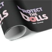 Funny Protect the Dollars: Trans Women Solidarity Geschenkpapier (Rolleneckpunkt)