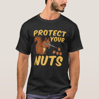 Funny Protect Your Nuts Cool Eichhörnchen Geschenk T-Shirt