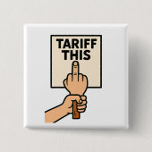 Funny Protest Sign Tarif dieser Mittelfinger Button (Vorderseite)