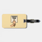 Funny Protest Sign Tarif dieser Mittelfinger Gepäckanhänger (Rückseite horizontal)