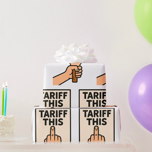 Funny Protest Sign Tarif dieser Mittelfinger Geschenkpapier