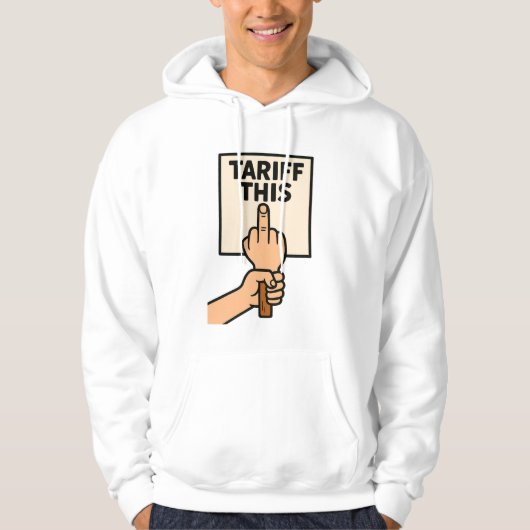 Funny Protest Sign Tarif dieser Mittelfinger Hoodie (Vorderseite)