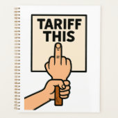 Funny Protest Sign Tarif dieser Mittelfinger Planer (Vorderseite)