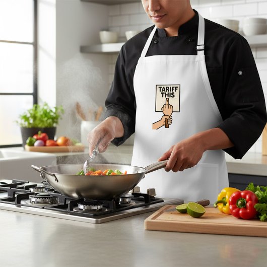 Funny Protest Sign Tarif dieser Mittelfinger Schürze