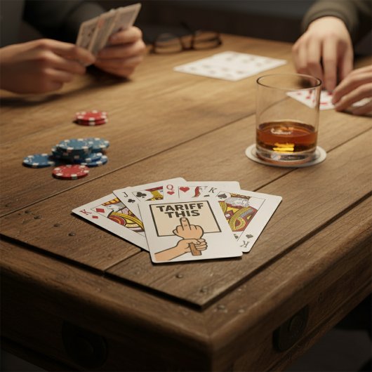 Funny Protest Sign Tarif dieser Mittelfinger Spielkarten