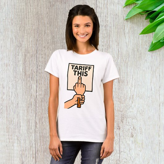 Funny Protest Sign Tarif dieser Mittelfinger T-Shirt