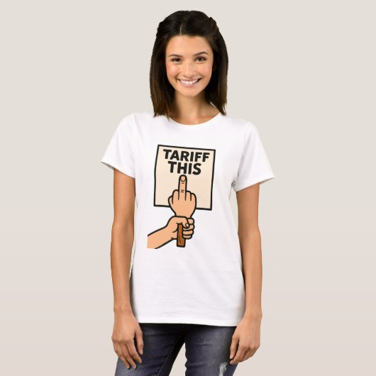 Funny Protest Sign Tarif dieser Mittelfinger T-Shirt (Vorne ganz)