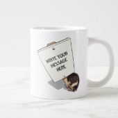 Funny Protester mit Placebo Cartoon Igel Jumbo-Tasse (Rechts)