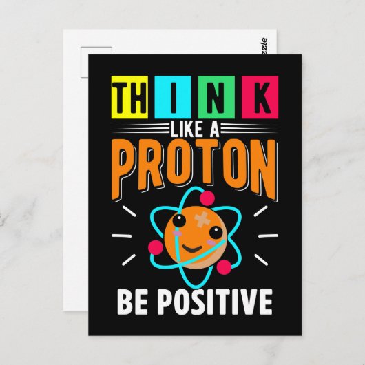 Funny Proton Spaß Physikwissenschaft Postkarte (Vorne/Hinten)