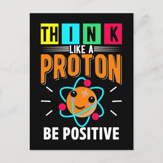 Funny Proton Spaß Physikwissenschaft Postkarte (Vorderseite)