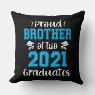 Funny Proud Brother Of 2021 Graduates T-Shirt Kissen