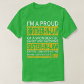 Funny Proud Bruder in Law Geschenke von Schwester T-Shirt (Design vorne)