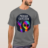 Funny PROUD GAYLIEN LGBTQ+ T-Shirt (Vorderseite)
