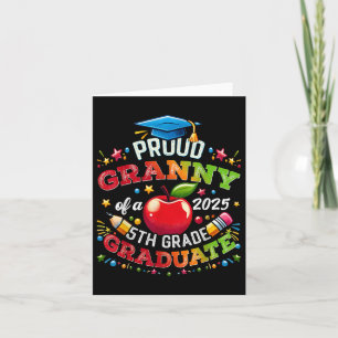 Funny Proud Granny von einer Cl of 2025 5th Grade  Karte