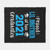Funny Proud Lil Bruder von 2021 Absolventen Fleecedecke (Vorderseite (Horizontal))