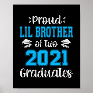 Funny Proud Lil Bruder von 2021 Absolventen Poster